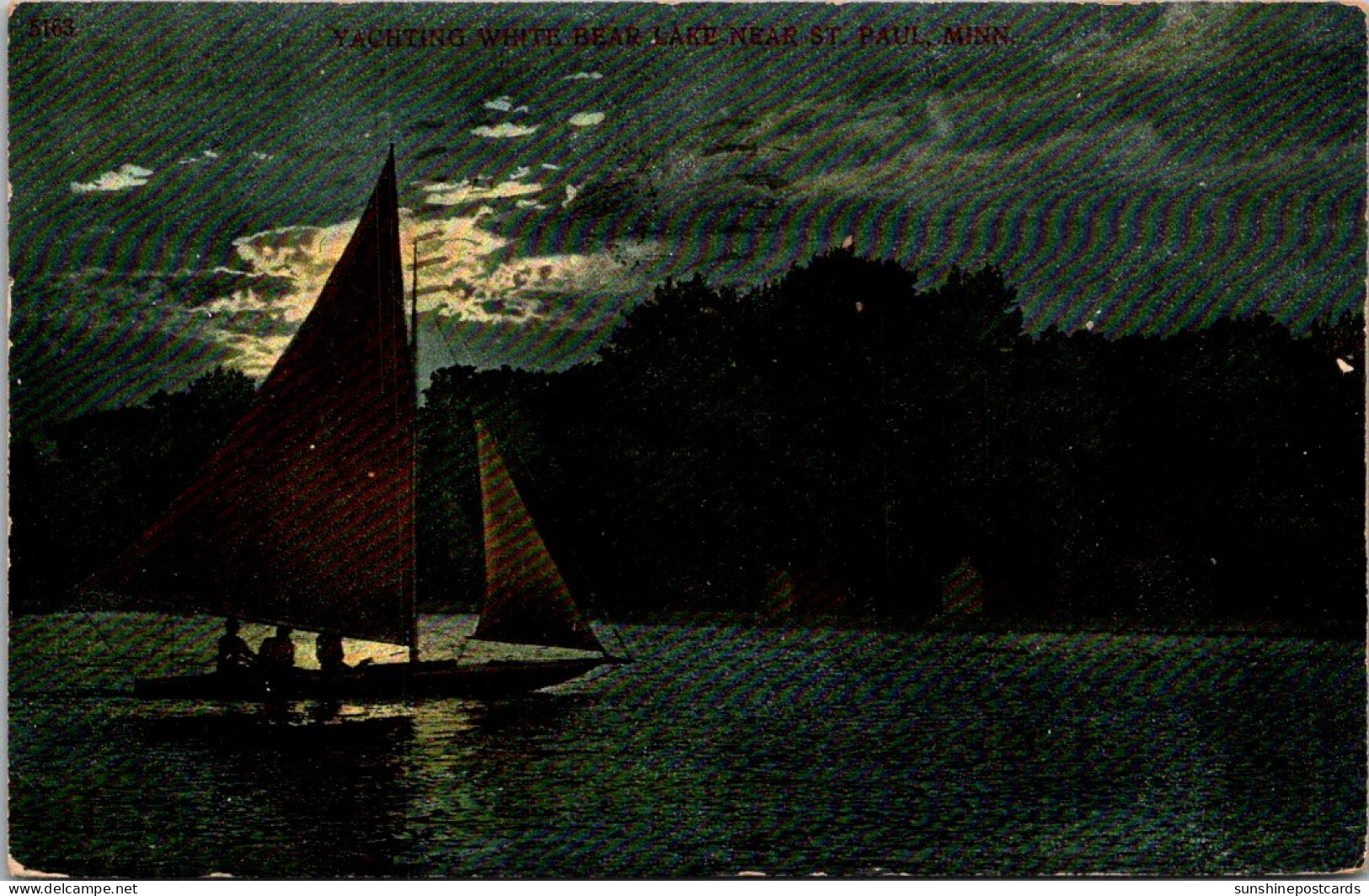 Minnesota St Paul Yachting On White Bear Lake 1909 - St Paul