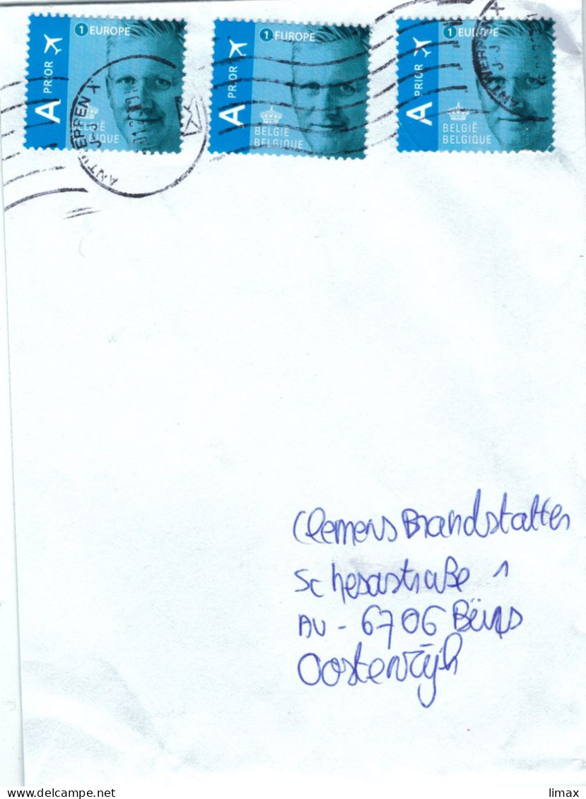 BST 3 X König Antwerpen - Storia Postale