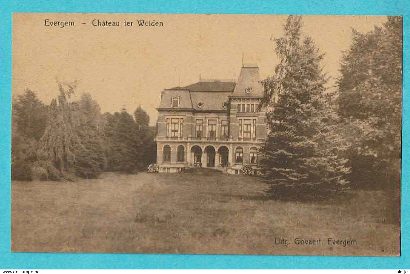 * Evergem (Oost Vlaanderen) * (Uitg Govaert) Chateau Ter Weiden, Kasteel, Schloss, Castle, Unique, Old, Rare - Evergem