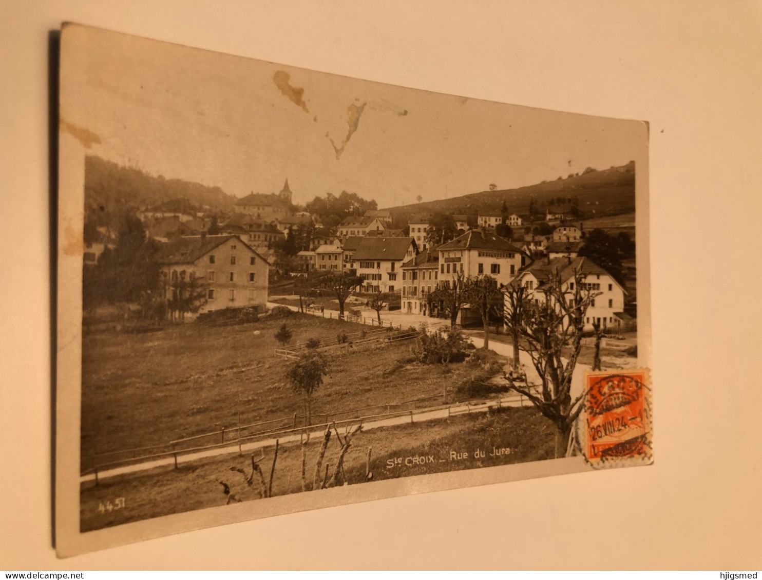 Switzerland Suisse Schweiz Sainte Croix Vaud Rue Du Jura Town View Nice Stamp 15741 Post Card POSTCARD - Sainte-Croix 