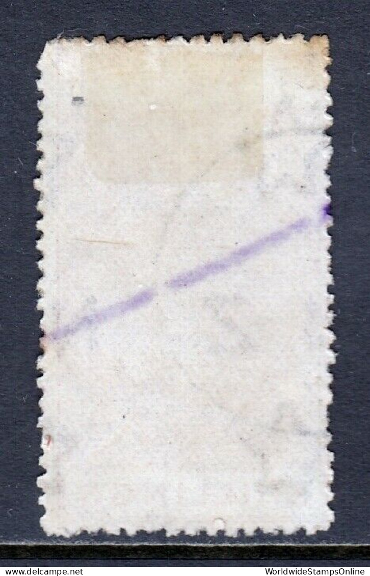 NEW ZEALAND — SCOTT AR12 (SG F54) —10/- POSTAL FISCAL — P12½ — USED — SCV $75.00 - Fiscaux-postaux