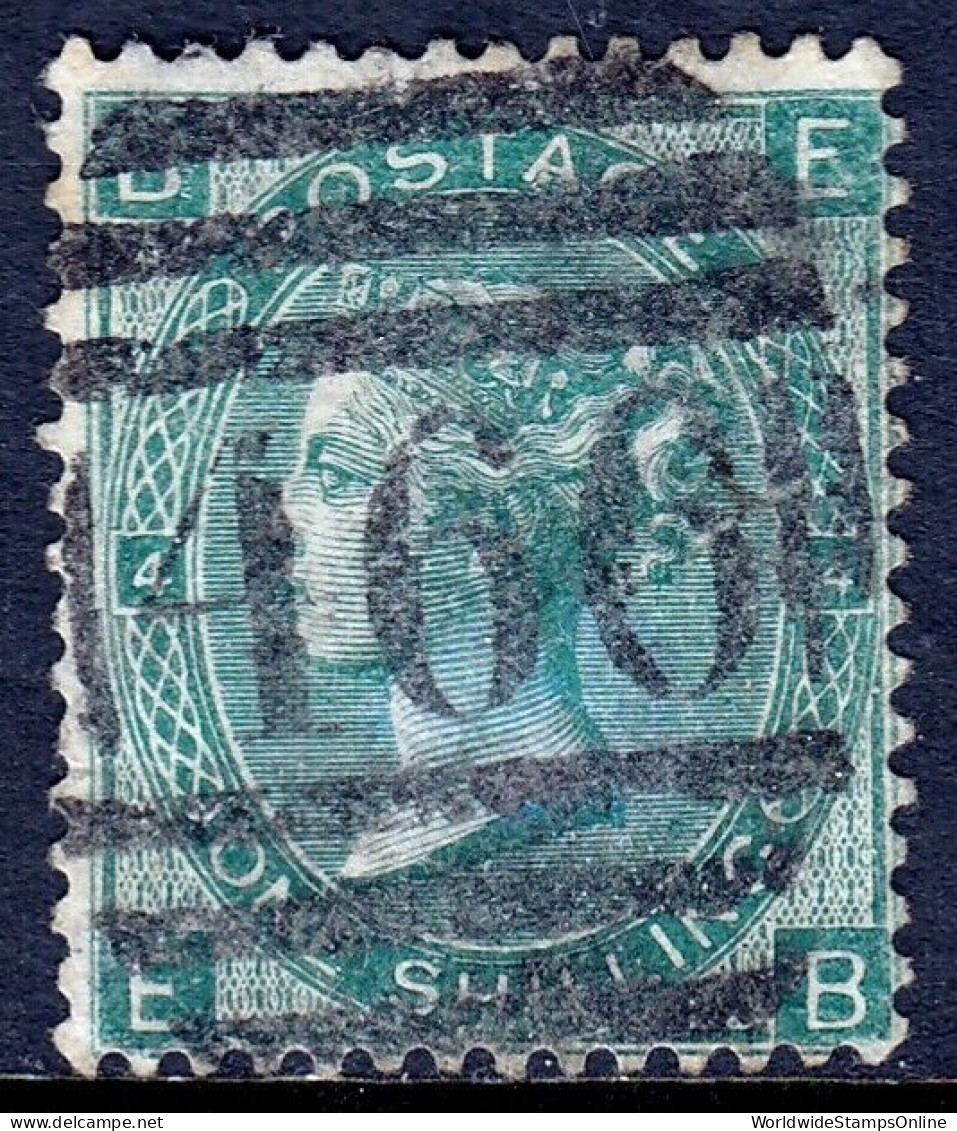 GREAT BRITAIN — SCOTT 48 (SG 101) — 1865 1/- QV — PLATE 4 — USED — SCV $210 - Nuovi