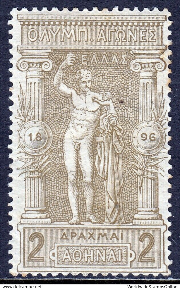 GREECE — SCOTT 126 — 1896 2d STATUE OF HERMES — MH — SCV $325 - Ongebruikt