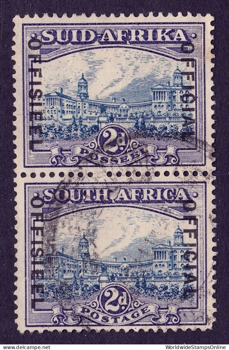 SOUTH AFRICA — SCOTT O28 (SG O23) — 1939 2d BL. & VIO. OFFICIAL — USED — SCV $40 - Dienstzegels