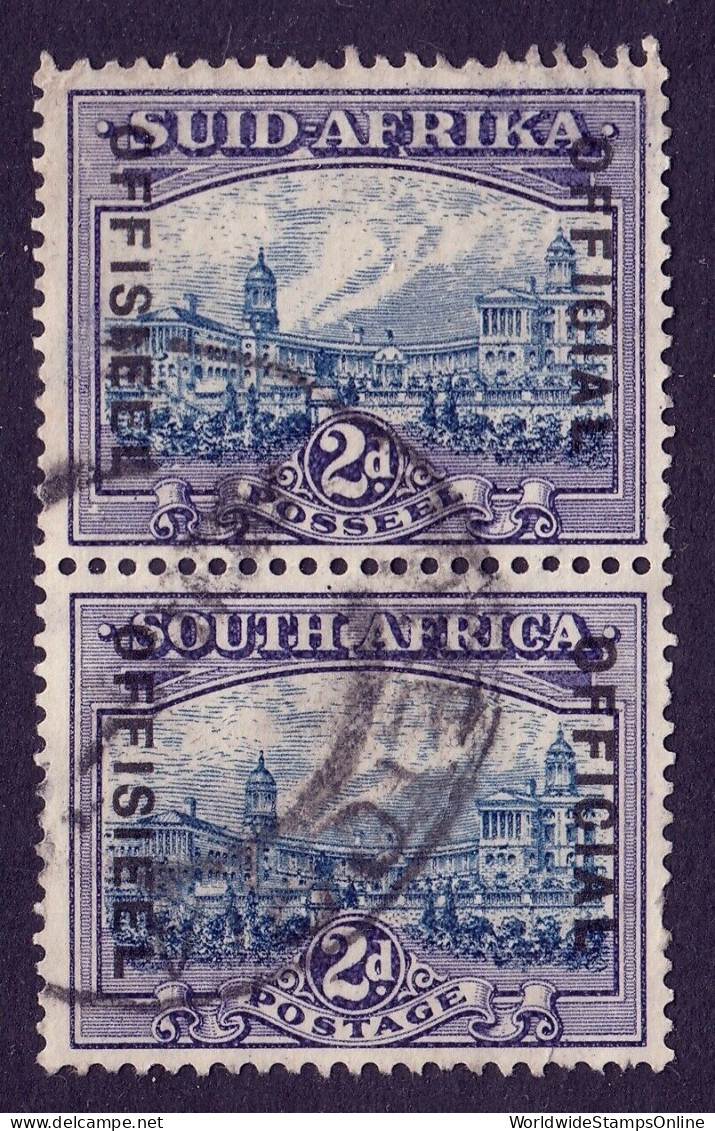 SOUTH AFRICA — SCOTT O28 (SG O23) — 1939 2d BL. & VIO. OFFICIAL — USED — SCV $40 - Dienstzegels