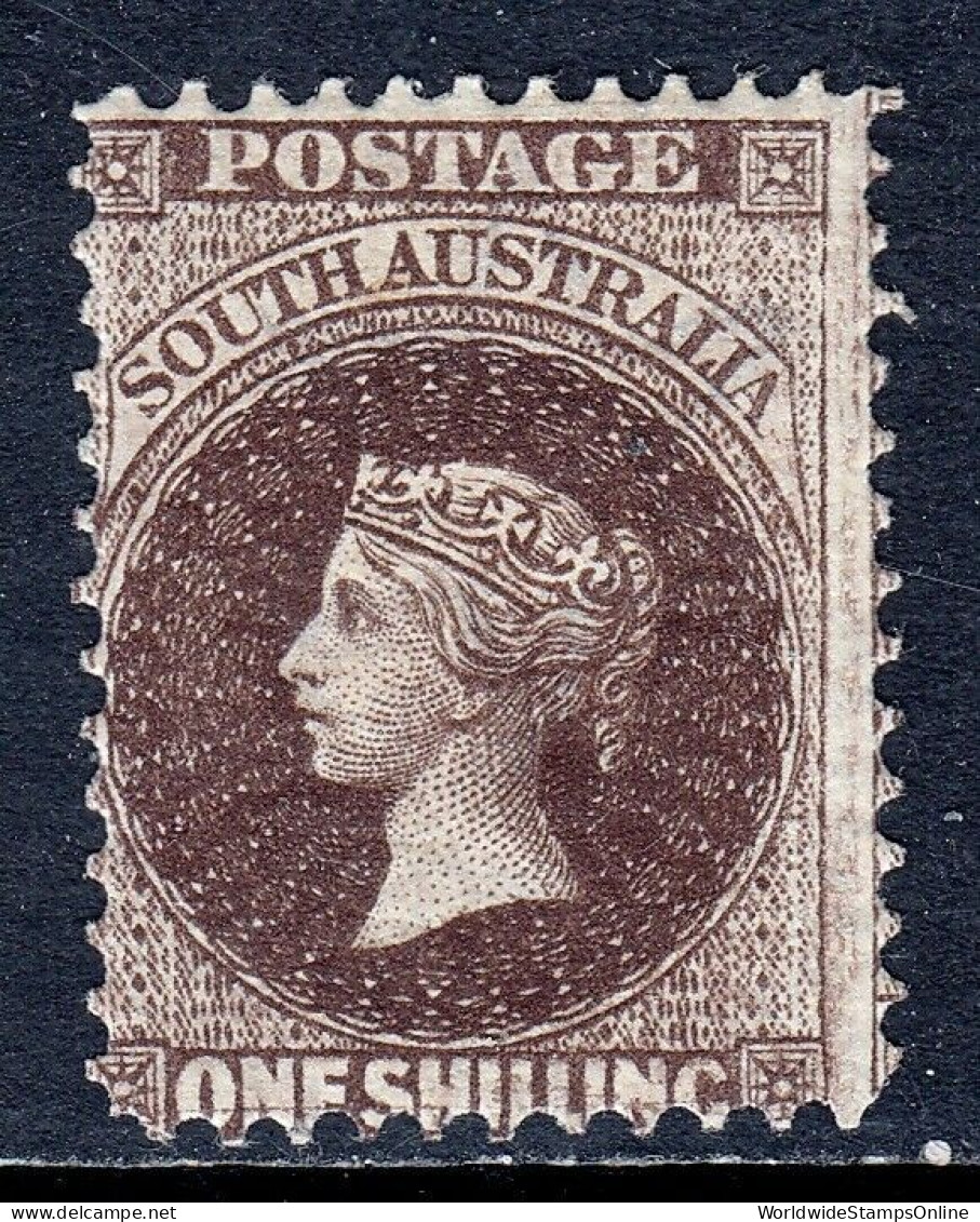 SOUTH AUSTRALIA — SCOTT 73a (SG 128) — 1891 1/- QV VANDYKE BROWN — MH — SCV $92 - Ongebruikt