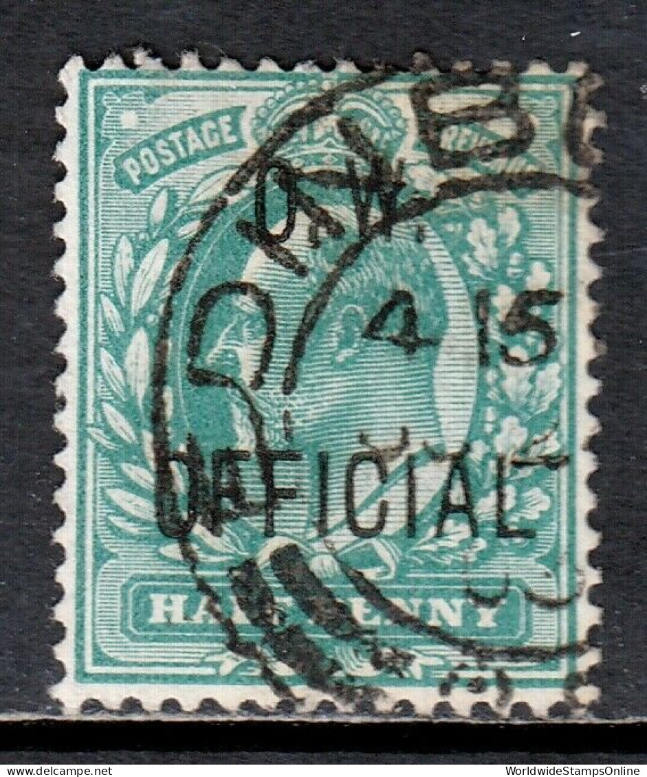 GREAT BRITAIN — SCOTT O49 (SG O36) — 1902 ½d KEVII OFFICIAL — USED — SCV $160 - Service