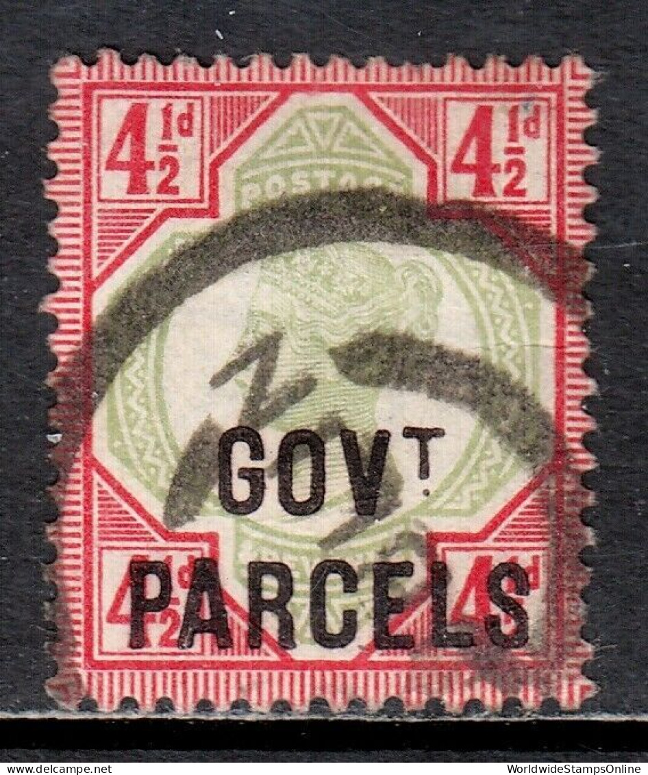 GREAT BRITAIN — SCOTT O33 (SG O71) — 1892 4½d QV OFFICIAL — USED — SCV $275 - Service