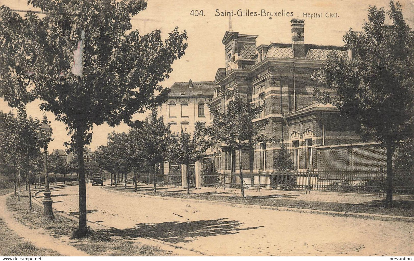 SAINT-GILLES - BRUXELLES - Hôpital Civil - Carte Circulé En 1923 Vers Frameries - St-Gilles - St-Gillis