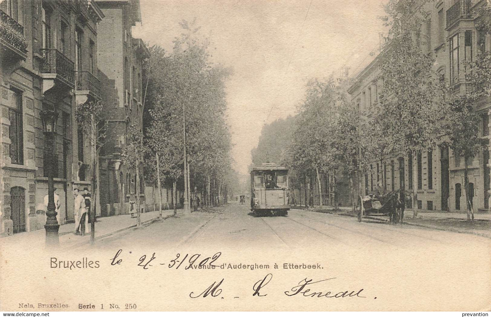 BRUXELLES - Avenue D'Auderghem à Etterbeek - Carte Circulé En 1902 Vers Courtrai - Etterbeek