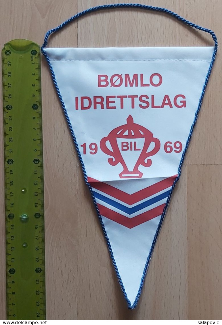 Bømlo Idrettslag Norway Football club soccer Fussball Calcio Futebol  PENNANT, SPORTS FLAG ZS 3/6 - Bekleidung, Souvenirs Und Sonstige