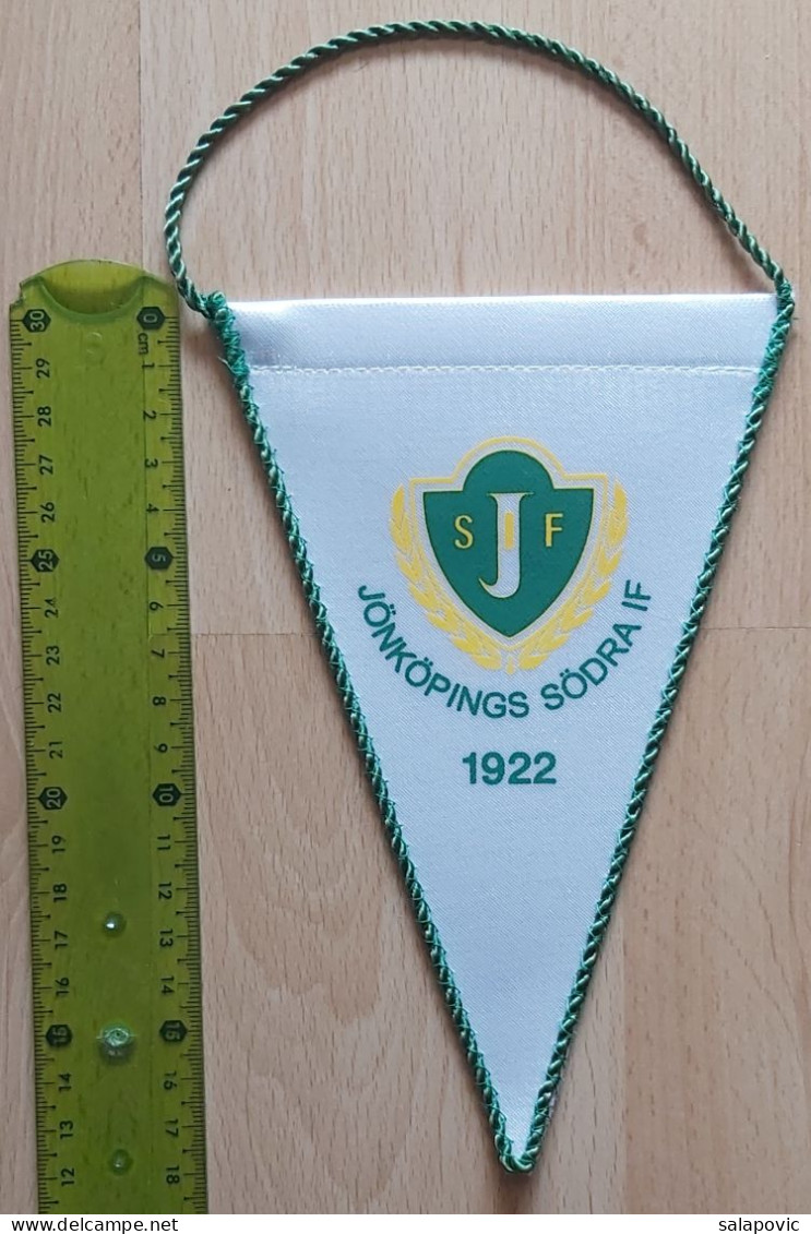 Jönköpings Södra IF Sweden Football club soccer Fussball Calcio Futebol  PENNANT, SPORTS FLAG ZS 3/6 - Habillement, Souvenirs & Autres