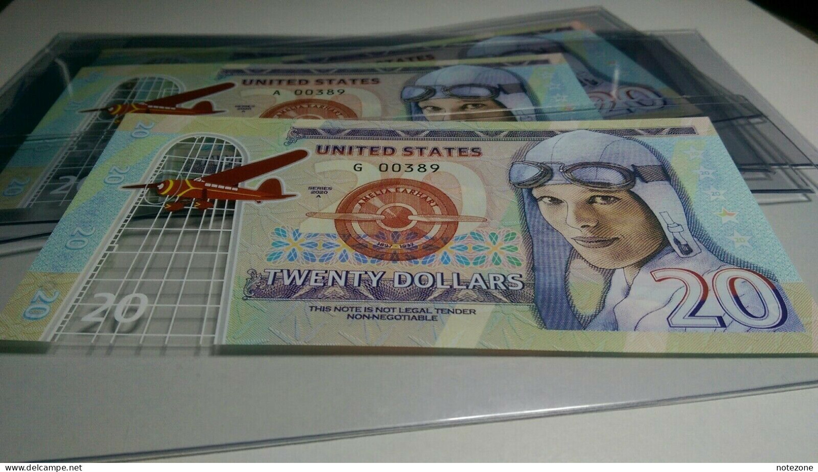 Matej Gabris $20 Amelia Earhart USA banknote Private fantasy test