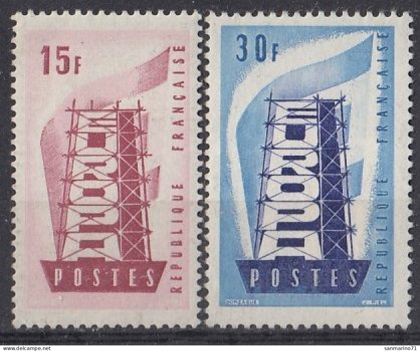 FRANCE 1104-1105,unused - 1956