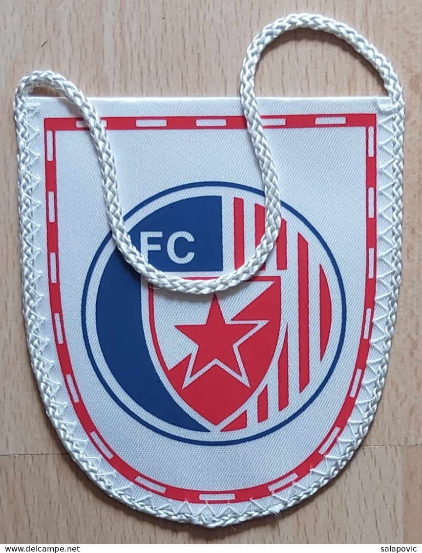 FK CRVENA ZVEZDA RED STAR, Belgrade, Serbia Football club soccer Fussball Calcio Futebol  PENNANT, SPORTS FLAG ZS 3/8 - Uniformes Recordatorios & Misc