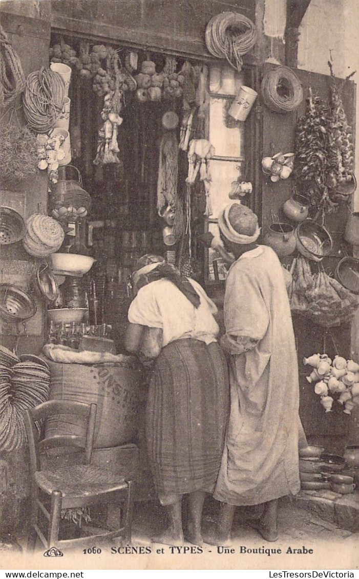 ALGERIE - SCENES Et TYPES - Une Boutique Arabe - Carte Postale Ancienne - Other & Unclassified