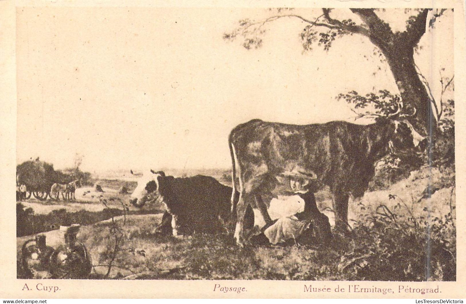 Musées - Musée De L'Ermitage, Pétrograd - Paysage - A. Cuyp - Carte Postale Ancienne - Museen