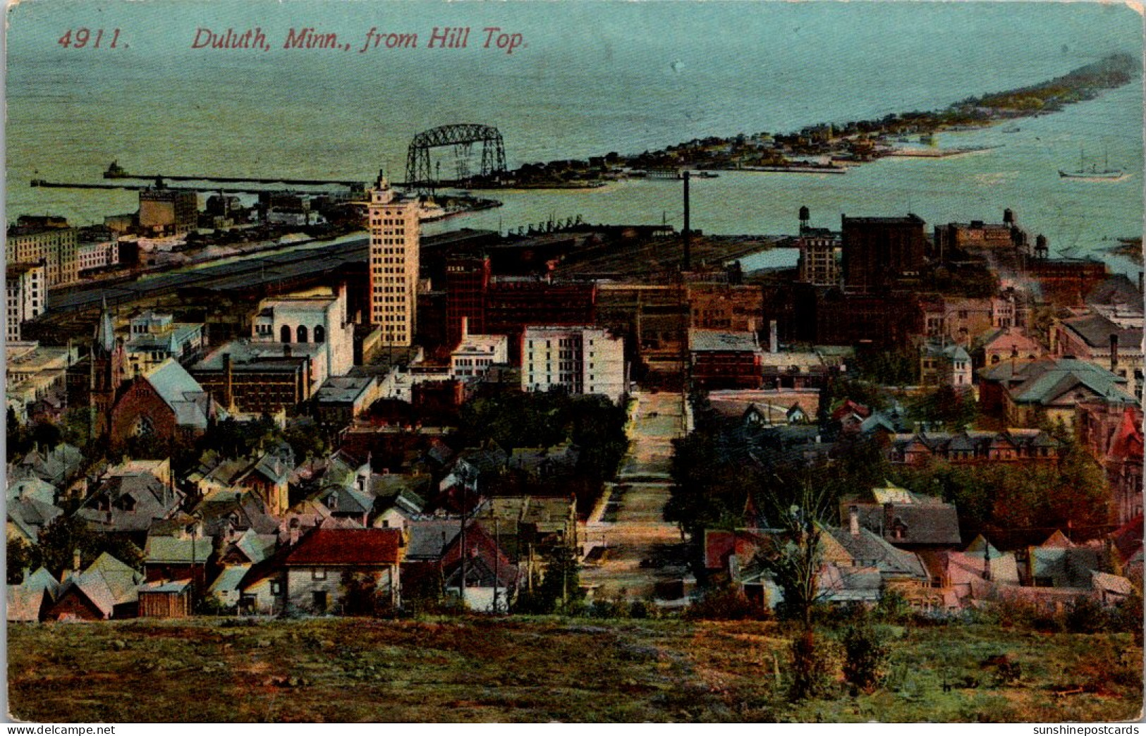 Minnesota Duluth View From Hill Top 1911 - Duluth