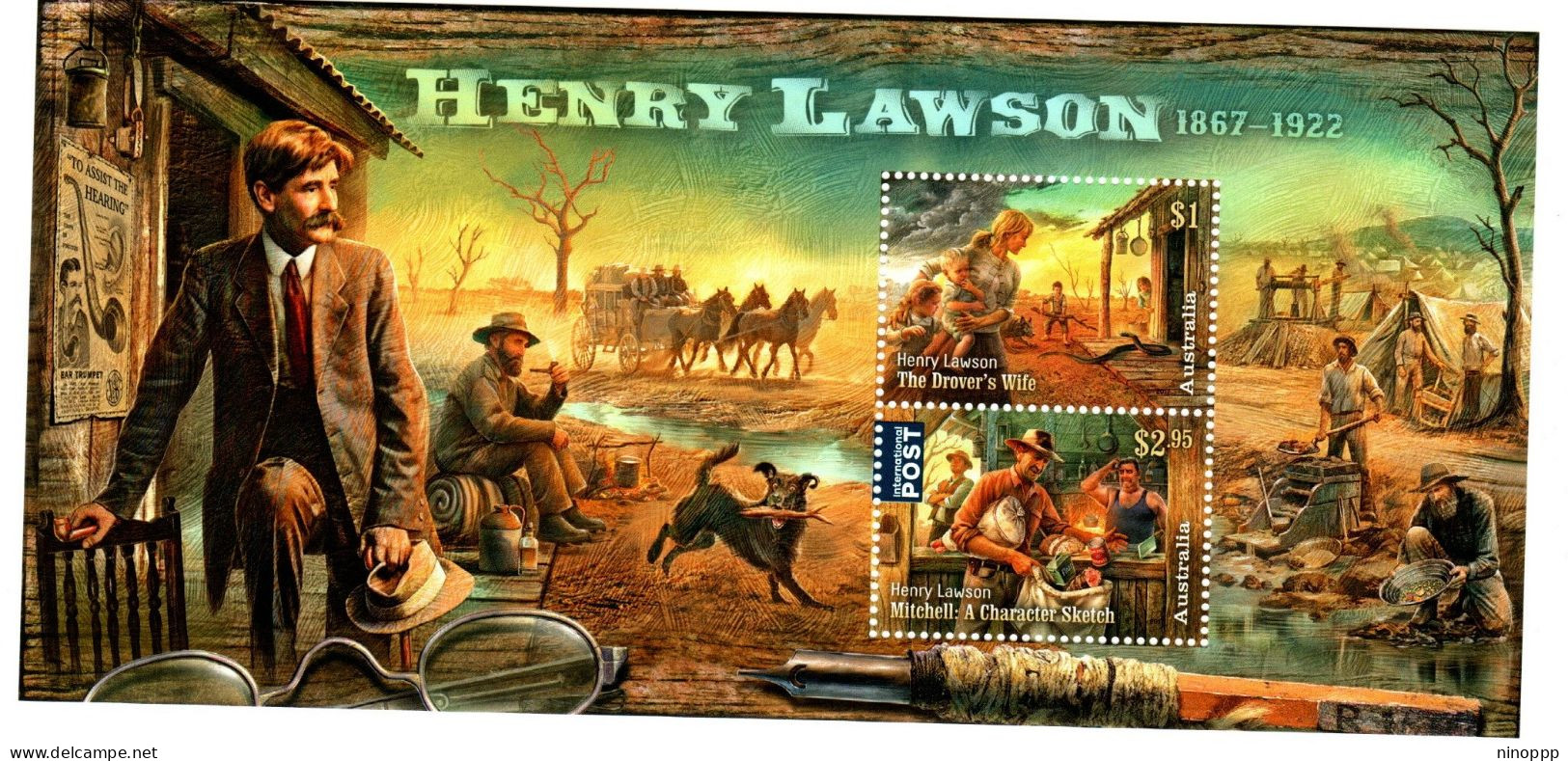 Australia ASC 3487MS 2017 Henry Lawsons,miniature Sheet,mint Never Hinged - Other & Unclassified