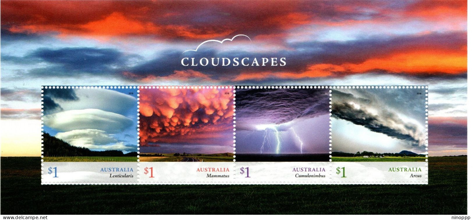 Australia ASC 3564MS  2018 Cloudscapes, Souvenir Sheet,MNH - Other & Unclassified