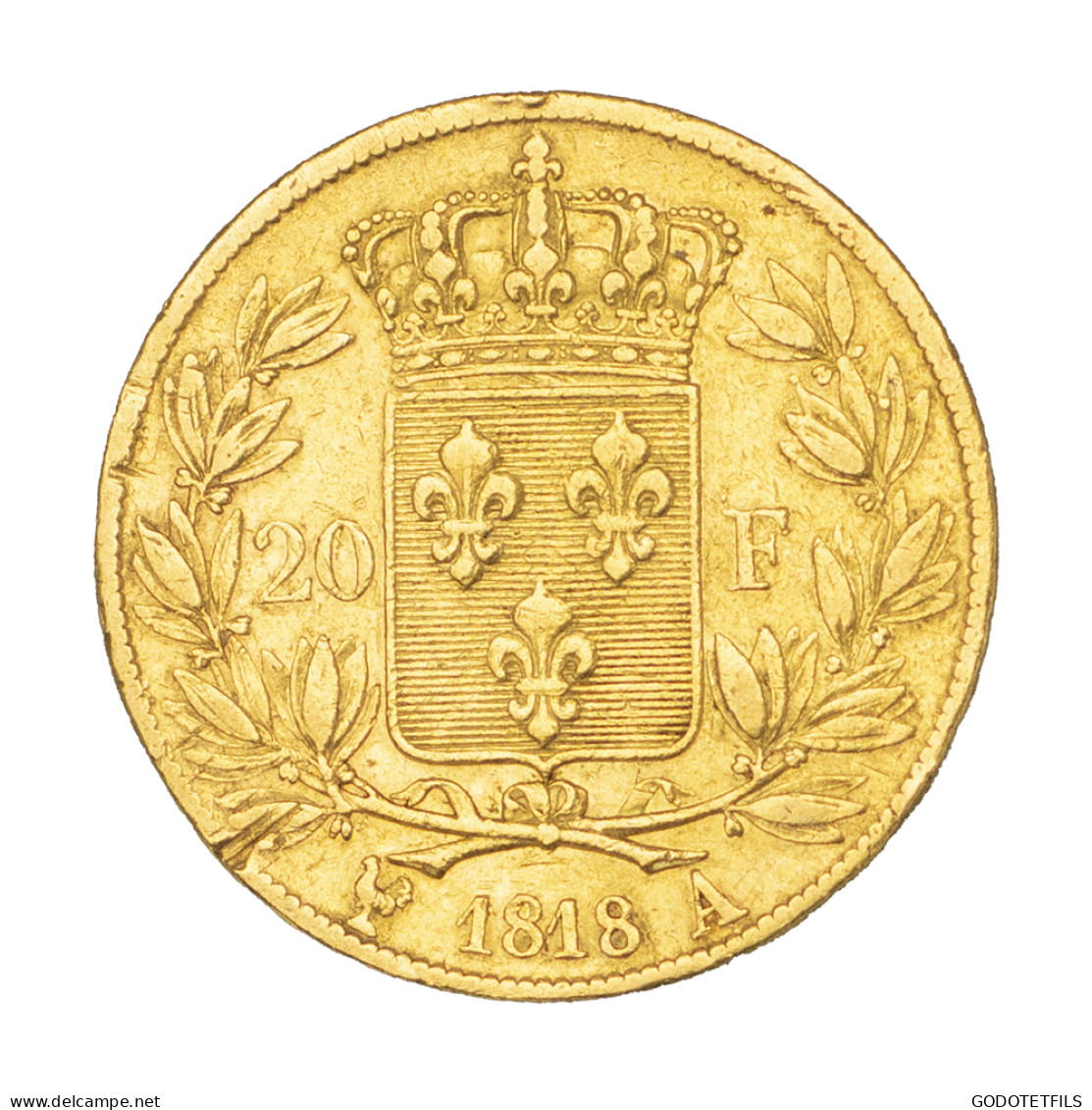 Louis XVIII-20 Francs 1818 Paris - 20 Francs (oro)