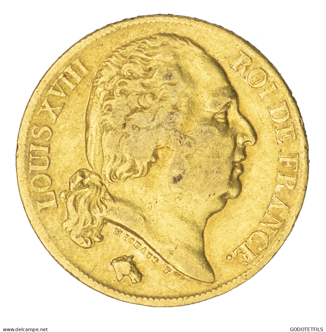 Louis XVIII-20 Francs 1818 Paris - 20 Francs (or)