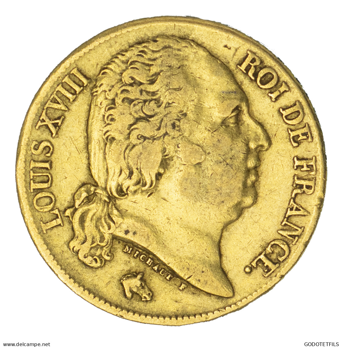 Louis XVIII-20 Francs 1818 Paris - 20 Francs (gold)