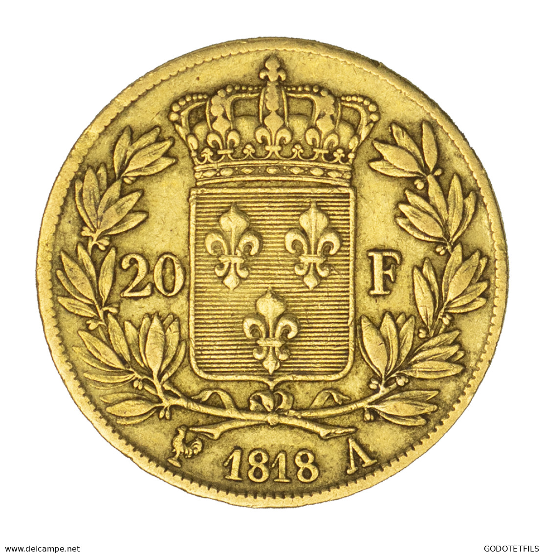 Louis XVIII-20 Francs 1818 Paris - 20 Francs (oro)