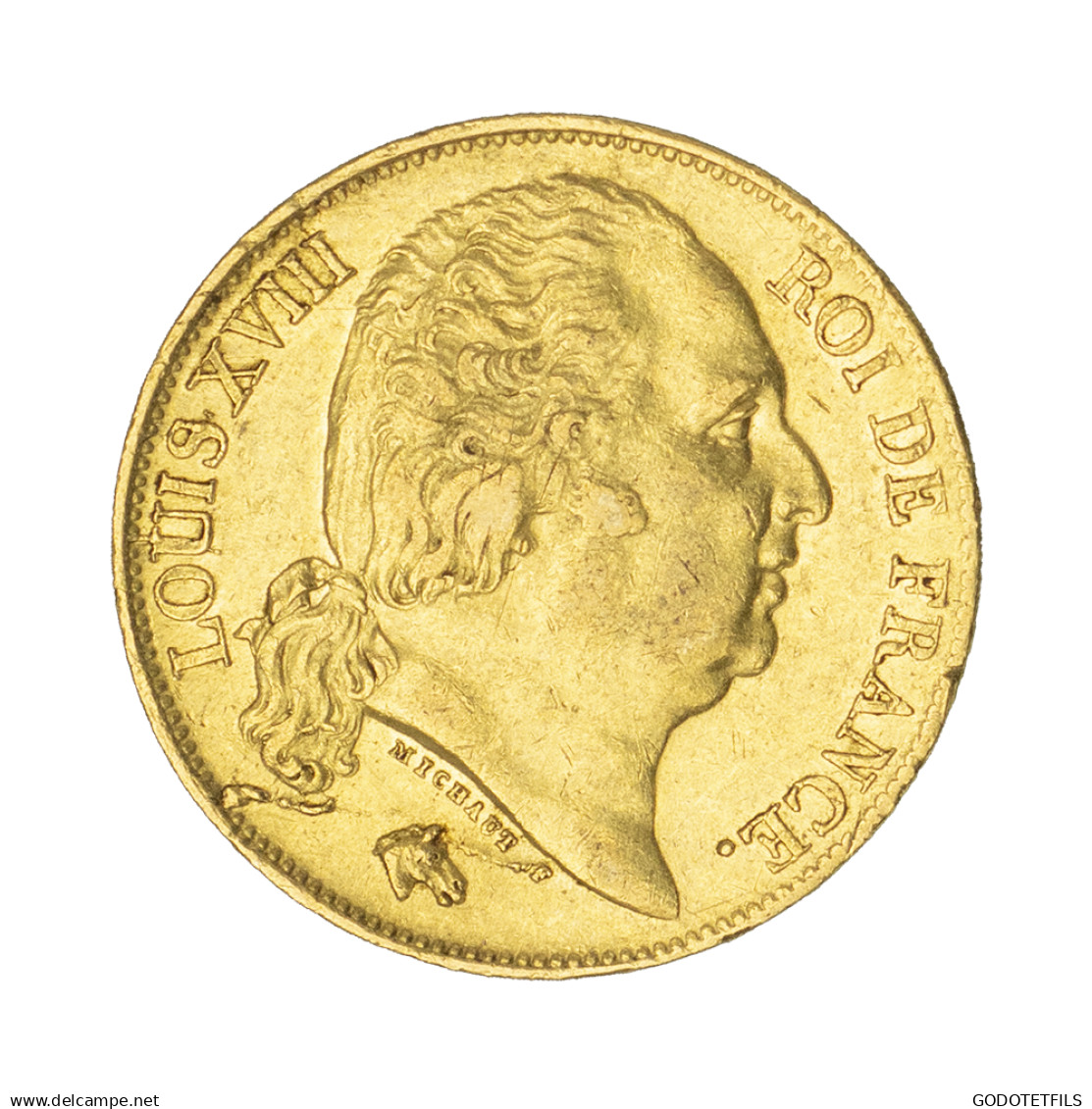 Louis XVIII-20 Francs 1818 Lille - 20 Francs (oro)