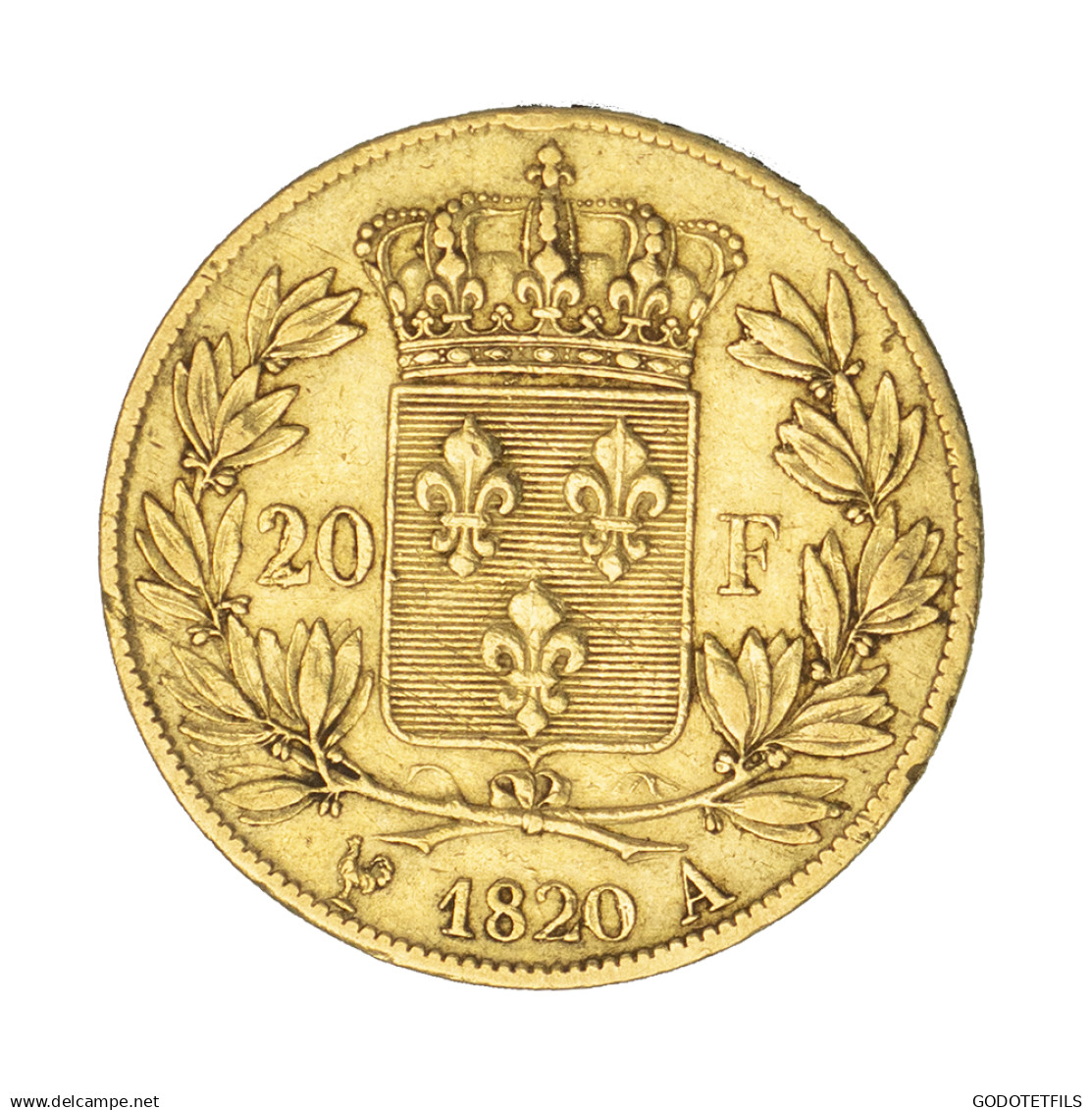 Louis XVIII-20 Francs 1820 Paris - 20 Francs (gold)