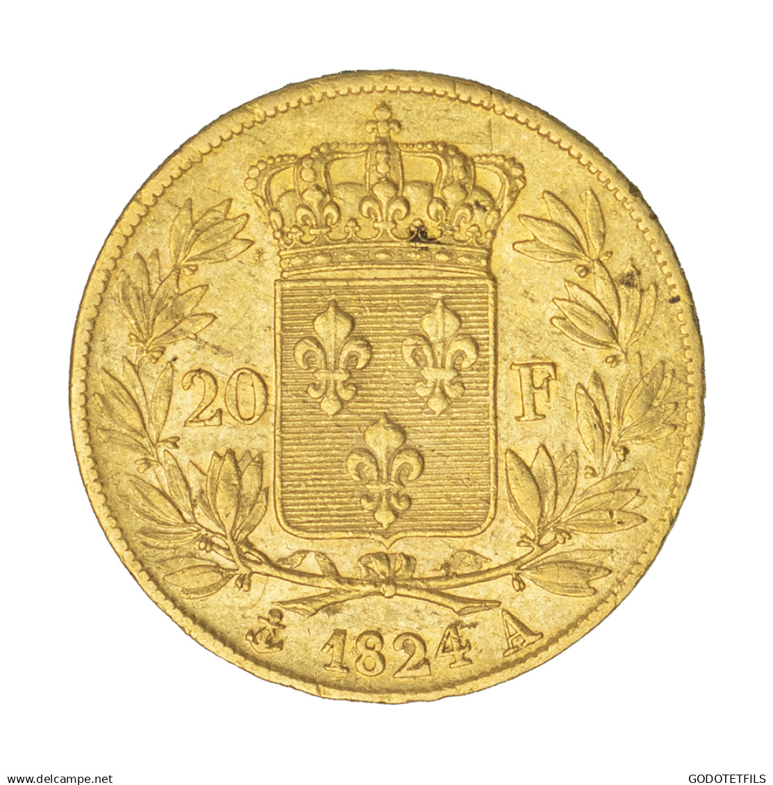 Louis XVIII-20 Francs 1824 Paris - 20 Francs (gold)