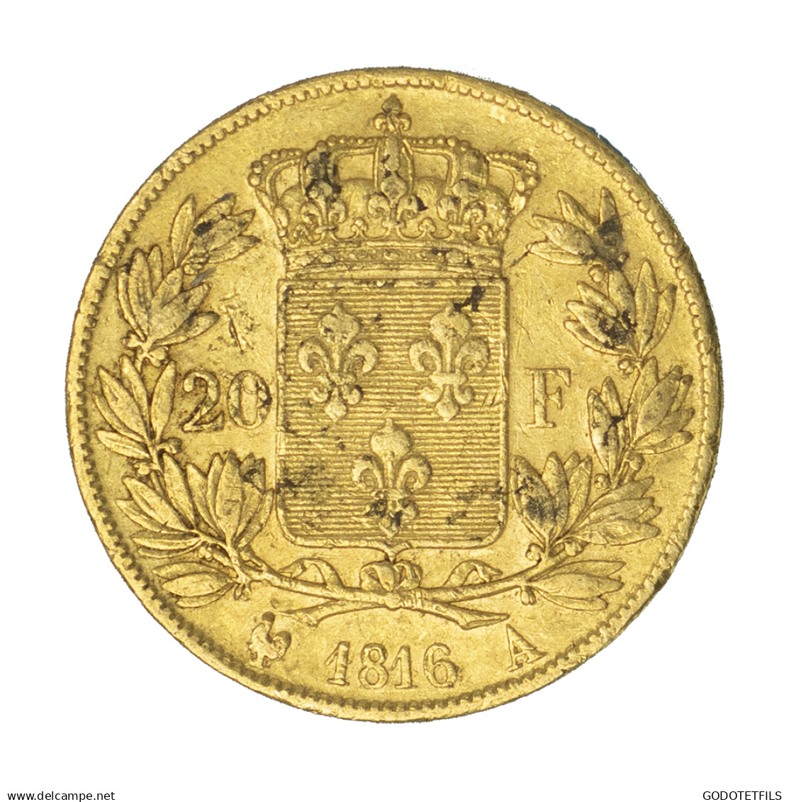 Louis XVIII-20 Francs 1816 Paris - 20 Francs (goud)