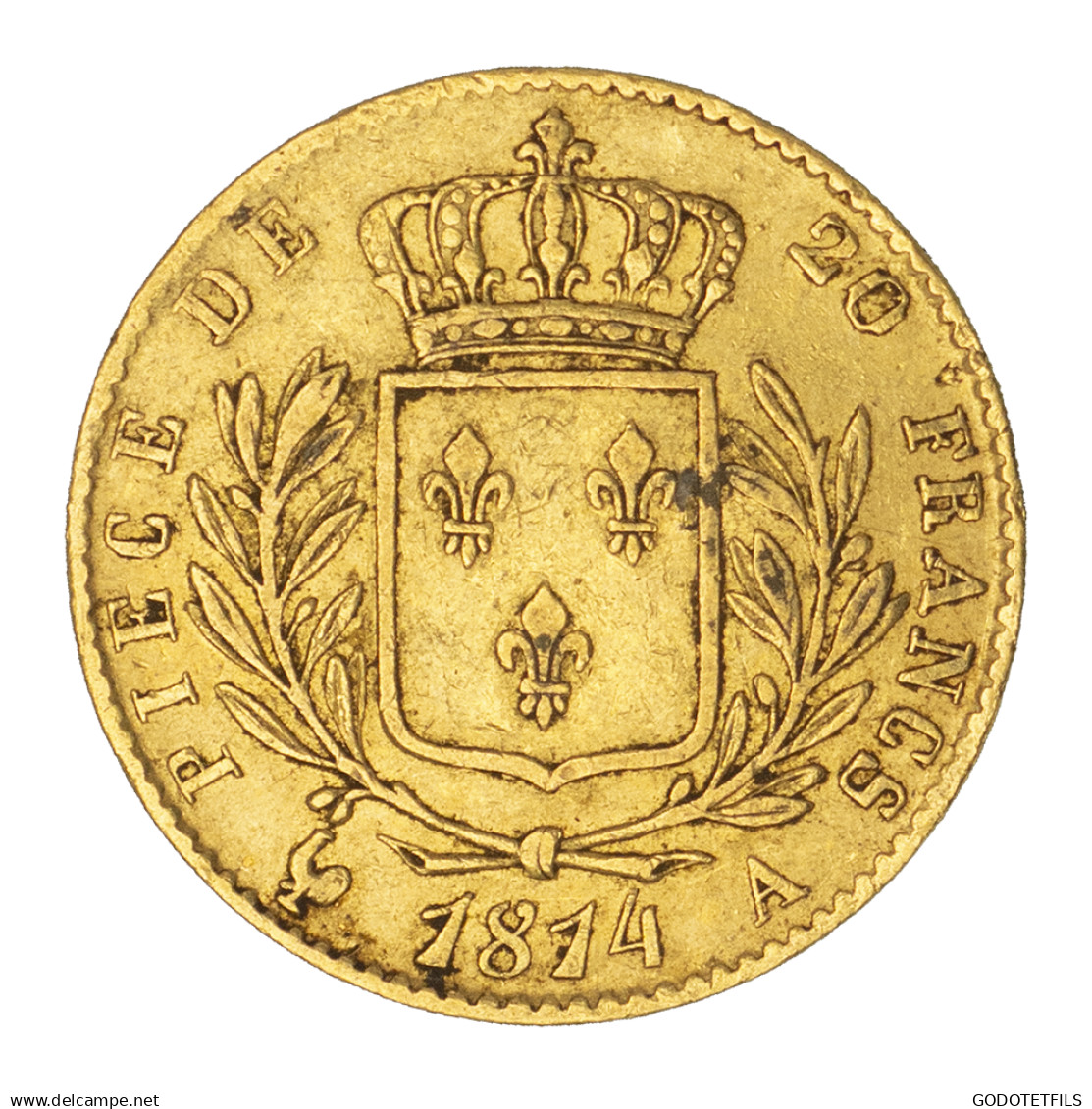 Louis XVIII -20 Francs 1814 Paris - 20 Francs (gold)