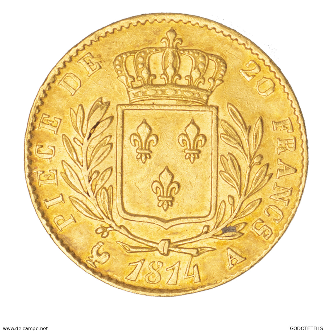 Louis XVIII-20 Francs 1814 Paris - 20 Francs (oro)