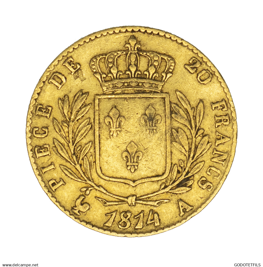 Louis XVIII-20 Francs 1814 Paris - 20 Francs (gold)