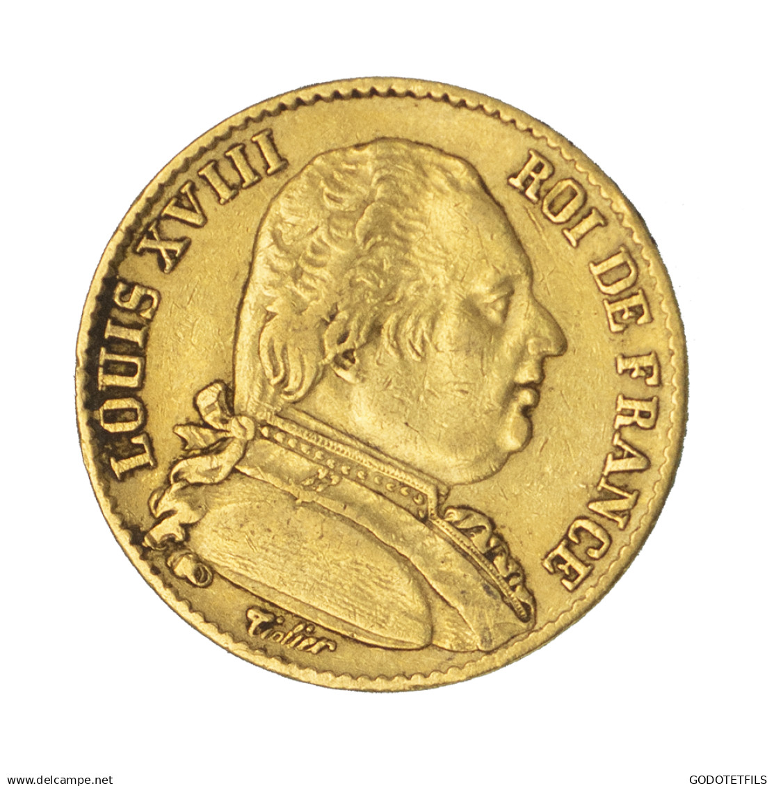 Louis XVIII-20 Francs 1814 Paris - 20 Francs (or)