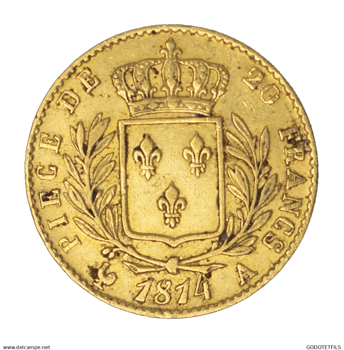 Louis XVIII-20 Francs 1814 Paris - 20 Francs (goud)