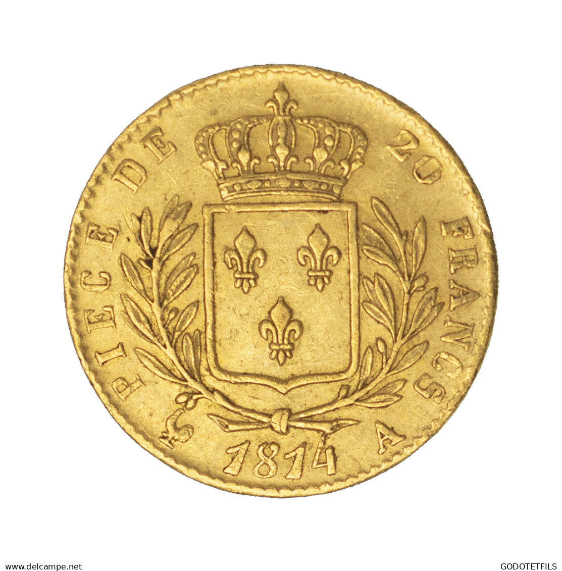 Louis XVIII-20 Francs 1814 Paris - 20 Francs (goud)