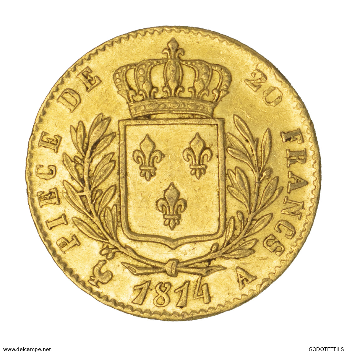 Louis XVIII-20 Francs 1814 Paris - 20 Francs (goud)