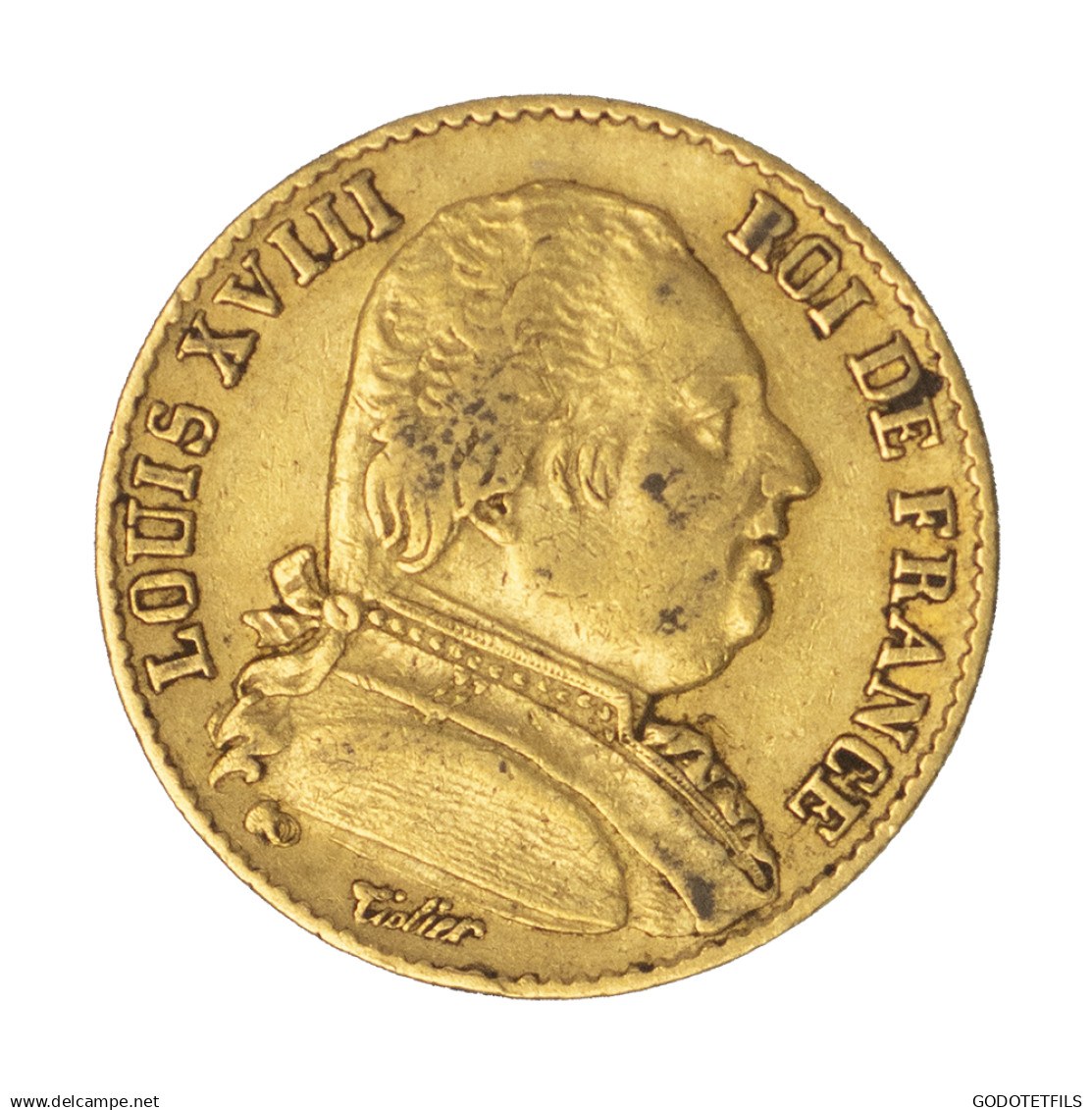 Louis XVIII-20 Francs 1814 Paris - 20 Francs (oro)