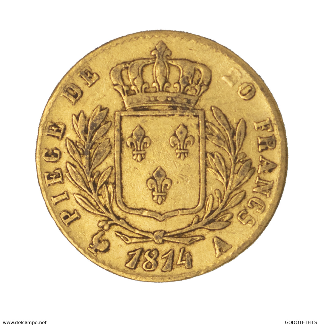 Louis XVIII-20 Francs 1814 Paris - 20 Francs (or)