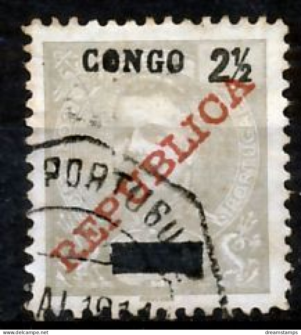 !										■■■■■ds■■ Congo 1911 AF#55 ø Overprint "Congo" 2,5 Réis Thick Bar ERROR (x2752) - Congo Portuguesa