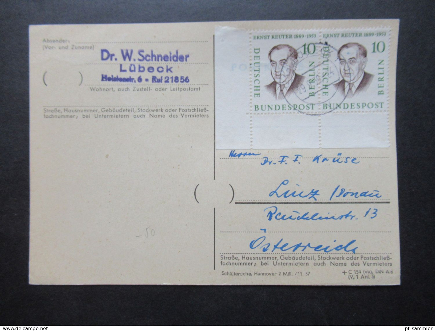 BRD / Berlin 1956 - 1960er Belegeposten 32 Stk. Nur EF / MeF Mit Randstücken / Eckränder! Auslandsbriefe Nach Österreich - Kilowaar (max. 999 Zegels)