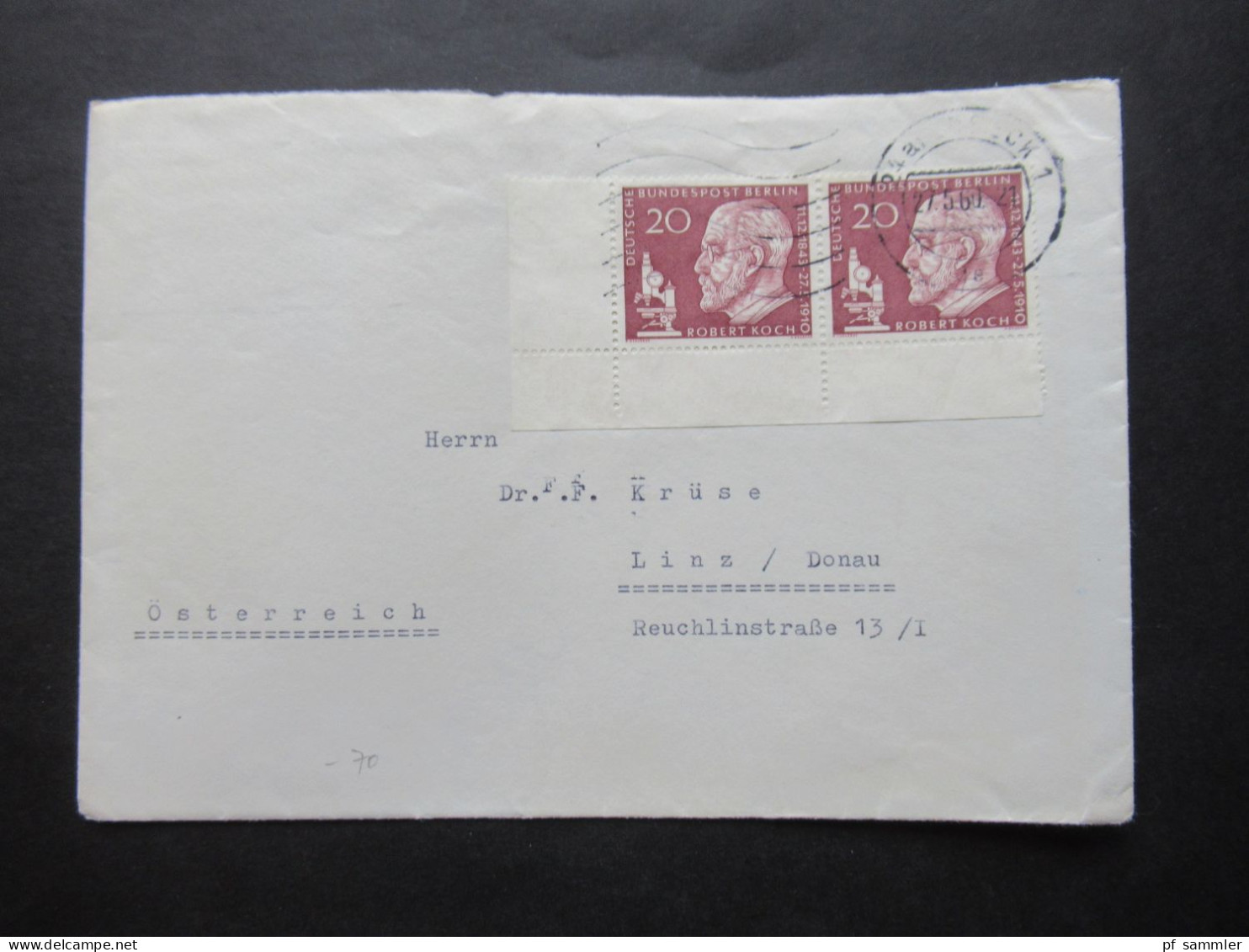 BRD / Berlin 1956 - 1960er Belegeposten 32 Stk. Nur EF / MeF Mit Randstücken / Eckränder! Auslandsbriefe Nach Österreich - Lots & Kiloware (mixtures) - Max. 999 Stamps