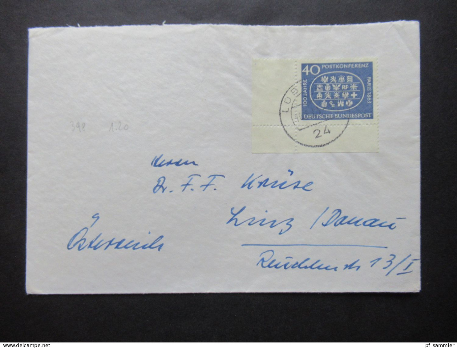 BRD / Berlin 1956 - 1960er Belegeposten 32 Stk. Nur EF / MeF Mit Randstücken / Eckränder! Auslandsbriefe Nach Österreich - Lots & Kiloware (mixtures) - Max. 999 Stamps