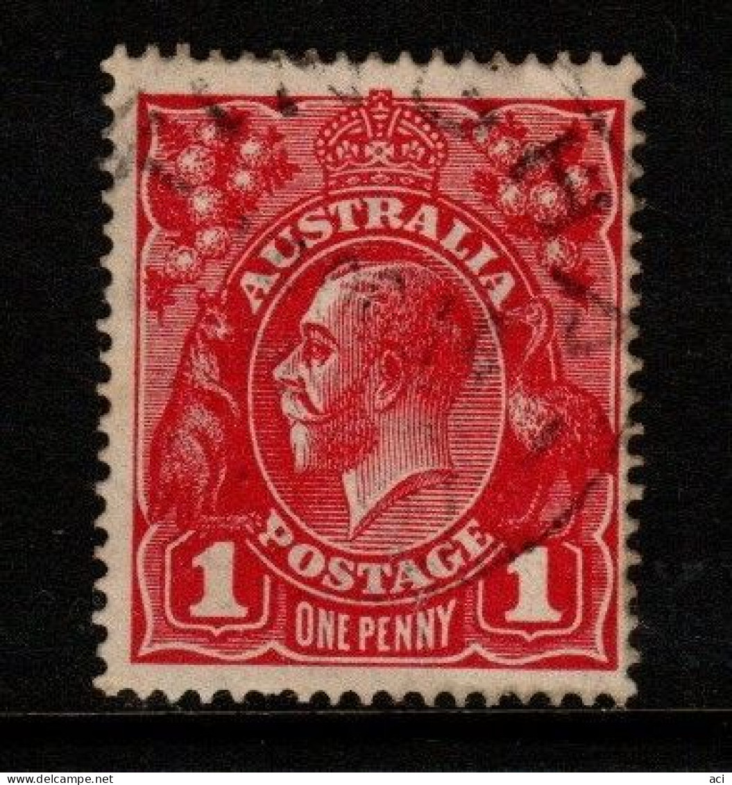 Australia 1914-24 Single Watermark King George V, SG 21, 1d Red Used - Oblitérés