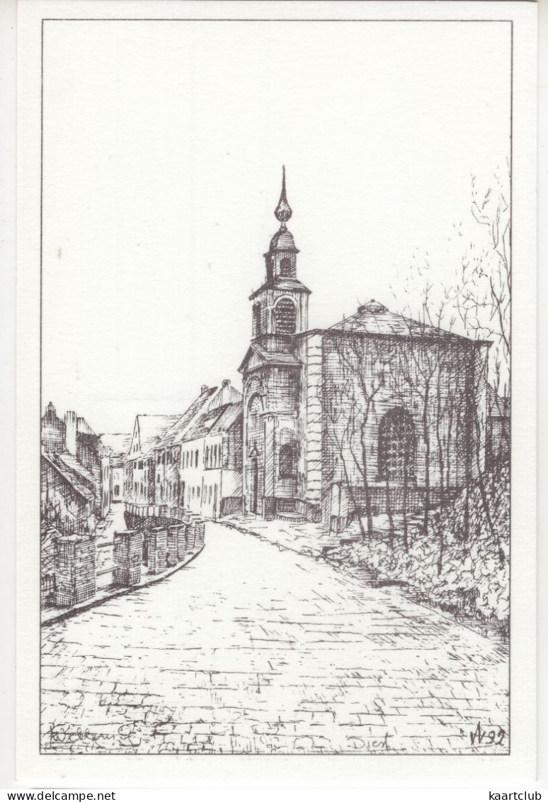 1 Allerheiligenkapel Te Diest - (België/Belgique)  - (Tekening: André Wellens) - Diest