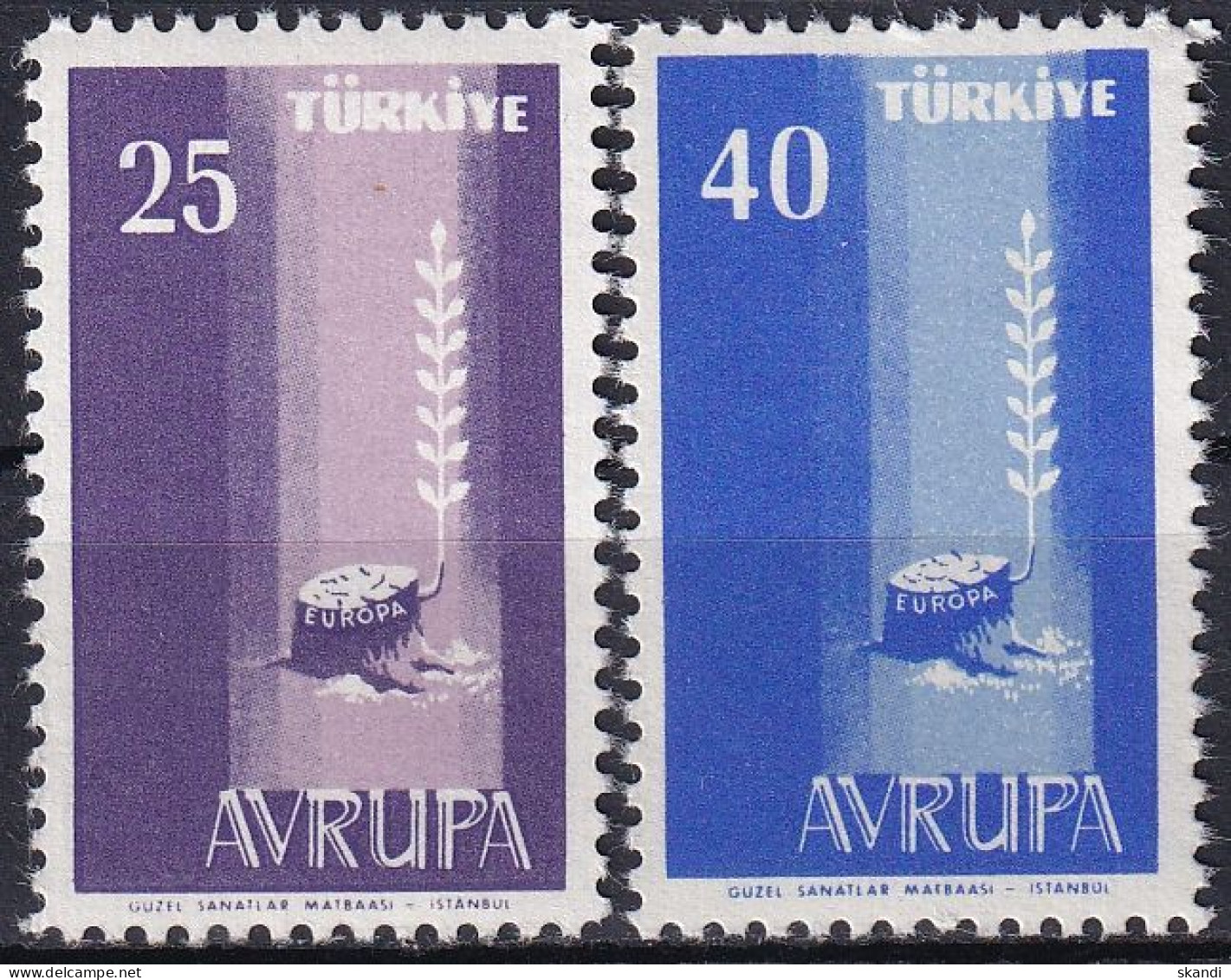 TÜRKEI 1958 Mi-Nr. 1610/11 ** MNH - CEPT - 1958