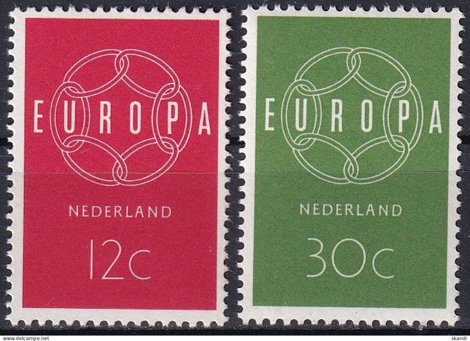 NIEDERLANDE 1959 Mi-Nr. 735/36 ** MNH - CEPT - 1959