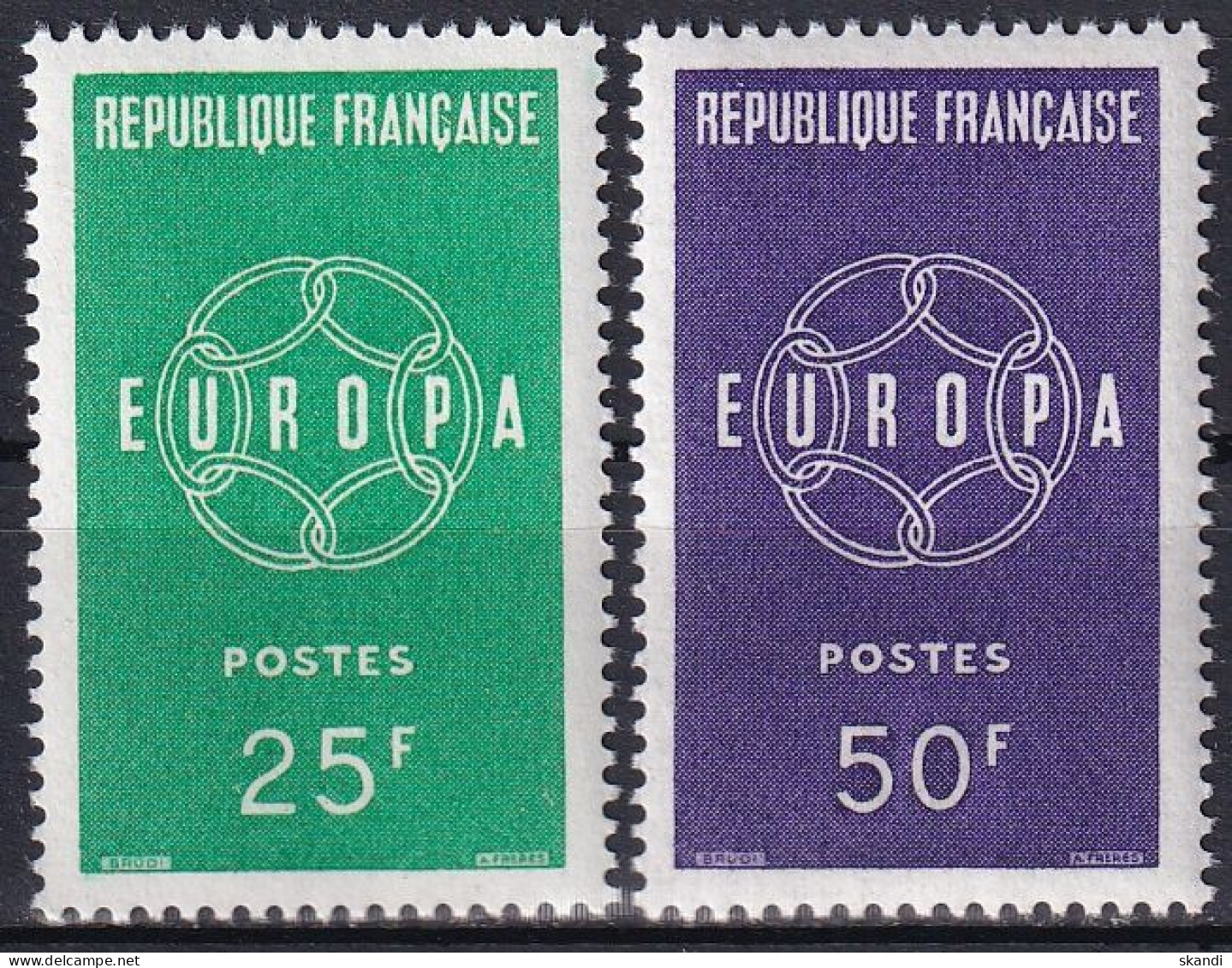 FRANKREICH 1959 Mi-Nr. 1262/63 ** MNH - CEPT - 1959